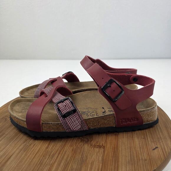 Birki's Sandals Womens Size 8 Red Ankle Buckle Birkenstock Made in Germany 250 - Picture 1 of 16